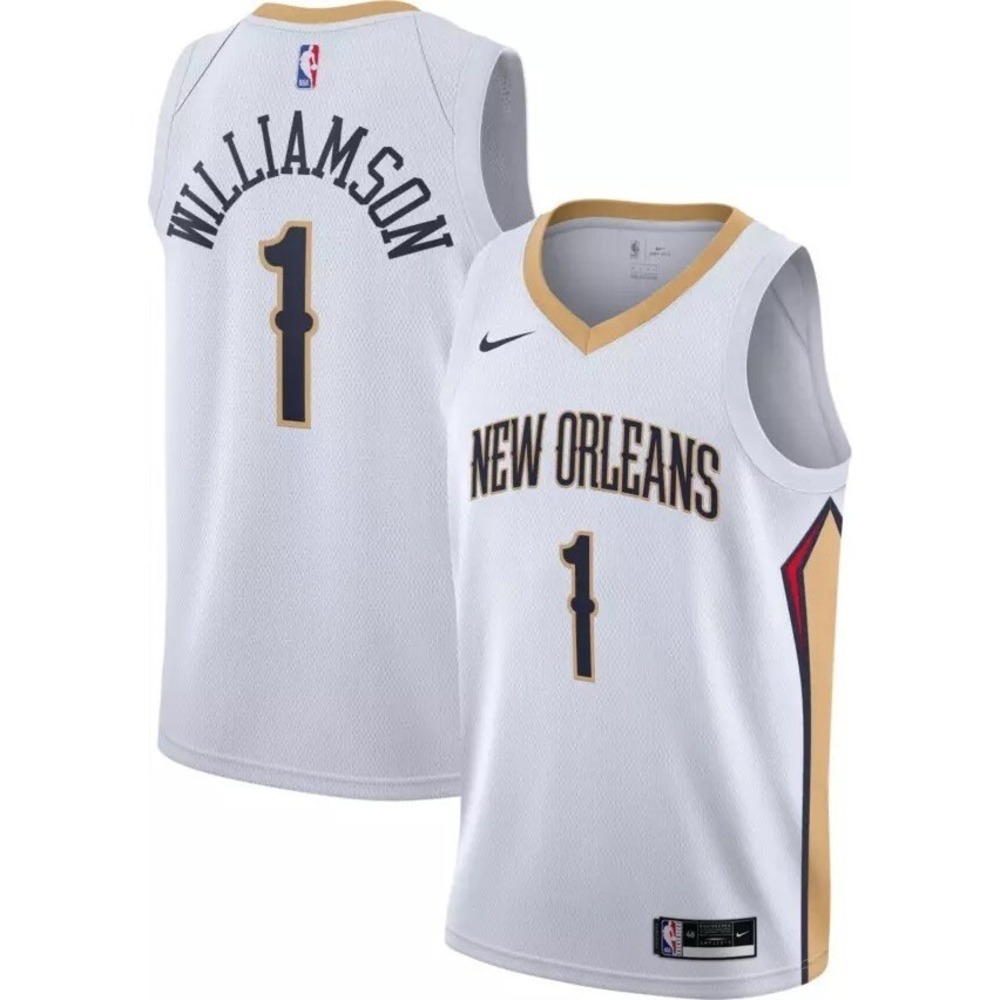 NIKE Zion Williamson Pelicans Icon Swingman Jersey Men's S *NEW* 864433-103 $110
